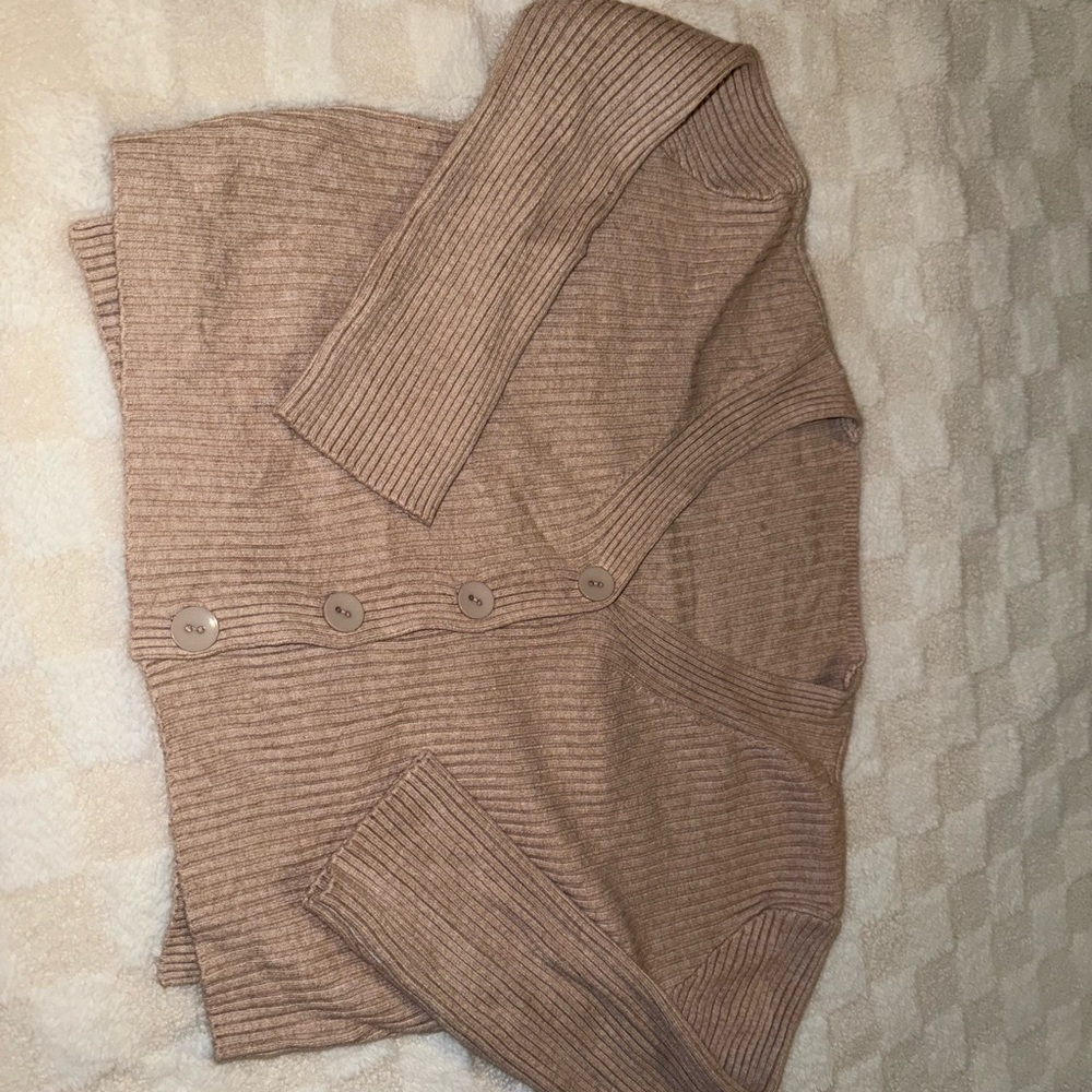 Ribbed Button-Up Cardigan